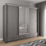 Madison 255cm Sliding Door Wardrobe - Graphite