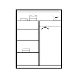 Breanna 160cm Sliding Door Wardrobe Graphite