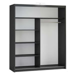 Piper 180cm Sliding Door Wardrobe Black