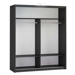 Piper 180cm Sliding Door Wardrobe Black