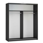 Piper 180cm Sliding Door Wardrobe Black