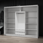 Piper LUX 250cm Sliding Door Wardrobe White