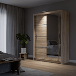 Mersey 150cm Sliding Door Wardrobe Sonoma