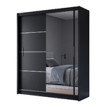 Mersey 180cm Sliding Door Wardrobe Black