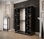 Tilburg I Sliding Door Wardrobe 150cm - Product Dimensions