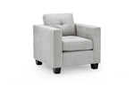 Archie Sofa - Grey Fabric Armchair - 87 CM