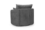 Shannon Sofa - Black/Grey Swivel Chair - 105 CM