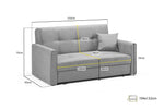 Viva Sofabed - Grey 2 Seater - 153 CM