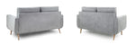 Aurora Sofa - Grey 3+2 Set - 182 cm x 156 cm