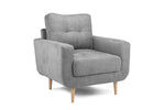 Aurora Sofa - Grey Armchair - 88 cm