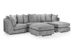 Bishop Scatterback Sofa - Platinum U Shape Corner - 332 x 200 x 200 CM