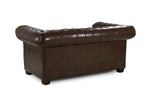 Old Bailey Chesterfield Sofa - Antique Brown 2 Seater - 173 CM