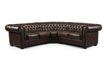 Old Bailey Chesterfield Sofa - Antique Brown Large Corner - 220 x 220 CM