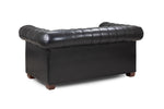 Old Bailey Chesterfield Sofa - Black 2 Seater - 173 CM