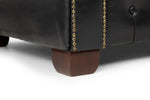 Old Bailey Chesterfield Sofa - Black 3+2 Set - 215 x 173 CM