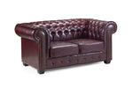 Old Bailey Chesterfield Sofa - Oxblood Red 2 Seater - 173 CM
