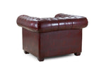 Old Bailey Chesterfield Sofa - Oxblood Red Armchair - 110 CM