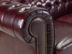 Old Bailey Chesterfield Sofa - Oxblood Red Armchair - 110 CM