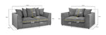 Amsterdam Jumbo Sofa - Grey 3+2 Set - 174 x 145 CM