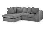 Amsterdam Jumbo Sofa - Grey Left Hand Facing Corner - 212 x 164 CM