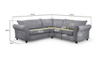 Lily Sofa - Slate Large Corner - 237 x 237 cm