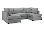 London Sofa - Grey U Shape Corner - 281 x 158 x 158 CM
