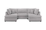 London Sofa - Grey U Shape Corner - 281 x 158 x 158 CM