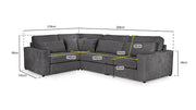 Kylie Modular Sofa - Ivory Left Hand Facing Corner - 218 x 308 CM