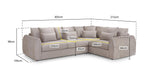 Mirabel Sofa - Grey Right Hand Facing Corner - 305 x 215 cm
