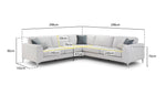 Tux Sofa - Stone Large Corner 298 x 298 cm
