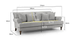 Autumn Sofa - Beige 4 Seater - 200 CM