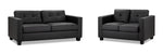 Archie Sofa - Black 3+2 Set - 190 x 140 CM