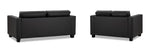 Archie Sofa - Black 3+2 Set - 190 x 140 CM