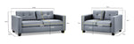 Archie Sofa - Grey 3+2 Set - 190 x 140 CM