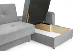 Sheer Sofabed - Plush Grey Universal Corner - 230 x 170 cm