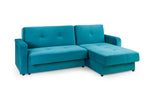 Sheer Sofabed - Plush Teal Universal Corner - 230 x 170 cm