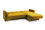 Sheer Sofabed - Plush Yellow Universal Corner - 230 x 170 cm