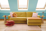 Sheer Sofabed - Plush Yellow Universal Corner - 230 x 170 cm