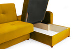 Sheer Sofabed - Plush Yellow Universal Corner - 230 x 170 cm