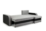 Preston Sofabed - Black/Grey Universal Corner - 230 x 145 CM