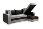 Preston Sofabed - Black/Grey Universal Corner - 230 x 145 CM