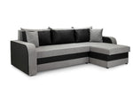 Preston Sofabed - Black/Grey Universal Corner - 230 x 145 CM