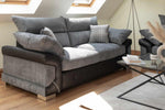 Colton Sofa - Black/Grey 2 Seater - 170 CM