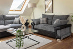 Colton Sofa - Black/Grey 3+2 Set - 200 x 170 CM