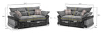 Colton Sofa - Black/Grey 3+2 Set - 200 x 170 CM