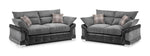 Colton Sofa - Black/Grey 3+2 Set - 200 x 170 CM