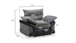 Colton Sofa - Black/Grey Armchair - 112 CM