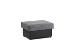 Colton Footstool - Black/Grey - 77 CM