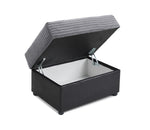 Colton Footstool - Black/Grey - 77 CM