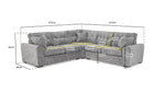 Maxwell Sofa - Grey Large Corner - 272 x 272 cm